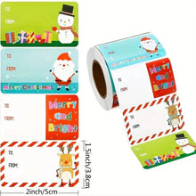 Load image into Gallery viewer, 500-Pieces/Roll: Self Adhesive Tags Christmas Tags
