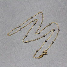 Load image into Gallery viewer, Diamond Cut Bead Links Pendant Chain in 14k Two Tone Gold (3.5mm)
