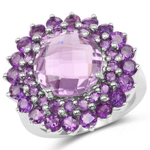 Load image into Gallery viewer, 8.02 Carat Genuine Amethyst .925 Sterling Silver Ring
