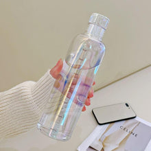 Load image into Gallery viewer, 500ml Glass Water Bottle with Time Marker Transparent Milk Cup Outdoor Sports Portable Leakproof Drink Bottle with Cup Sets Water Bottle Leak-proof Time Scale Print Transparent High  Bottle for Office Water Bottle
