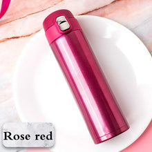 Load image into Gallery viewer, 500ML Stainless Steel Bouncing Cover Vacuum Flask Thermos Cup Coffee Tea Milk Bottle vacuum flask 500ml Stainless Steel Water Bottle Leak-Proof Bounce Cover Home Office Water Bottle
