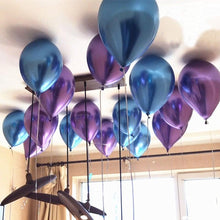 Load image into Gallery viewer, 50/100pcs Metallic Latex 5/10/12 Inch Gold Silver Chrome Birthday Balloons With Accessories For Christmas And Party Decorations Wedding Decorations
