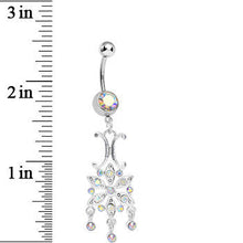 Load image into Gallery viewer, Aurora Gem Symmetrical Star Flower Dangle Belly Ring
