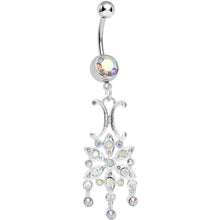 Load image into Gallery viewer, Aurora Gem Symmetrical Star Flower Dangle Belly Ring
