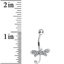 Load image into Gallery viewer, Crystalline Gem Lazy Dragonfly Belly Ring
