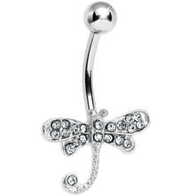 Load image into Gallery viewer, Crystalline Gem Lazy Dragonfly Belly Ring
