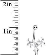 将图片加载到图库查看器，Crystalline Gem Exotic Leaves Belly Ring
