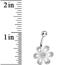 Load image into Gallery viewer, Crystalline Gem Sparkling Spring Flower Belly Ring
