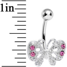 将图片加载到图库查看器，Pink Gem Enchanting Butterfly Belly Ring
