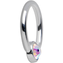 将图片加载到图库查看器，16G 5/16 Aqua Gem Titanium BCR Captive Ring 4mm Flat Disc
