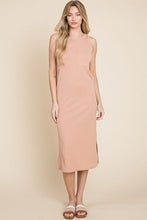 Load image into Gallery viewer, Ribbed Knit Sleeveless Midi Dress For Women – Elegant, Versatile and Stylish Sleeveless Dress with Ribbed Knit Texture and Midi Length
