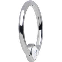 Load image into Gallery viewer, 16G 3/8 Fuschia Gem Disc Titanium BCR Captive Ring
