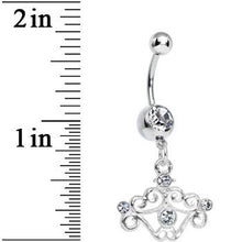 Load image into Gallery viewer, Crystalline Gem Fancy Swirled Cupcake Dangle Belly Ring
