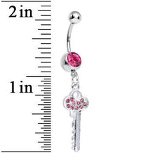 将图片加载到图库查看器，Pink Gem Jazzy Glam Key Dangle Belly Ring

