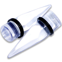 Load image into Gallery viewer, 00G to 1 inch 18 Piece Clear Acrylic Ear Stretching Taper Kit
