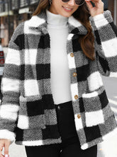 Load image into Gallery viewer, Beautiful Red Women Drop Shoulder Fuzzy Button-Up Jacket Soft And Comfortable Casual Fit Jacket
