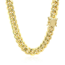 Load image into Gallery viewer, 9.25mm 14k Yellow Gold Classic Miami Cuban Solid Chain
