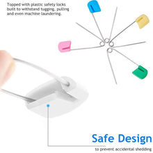 Load image into Gallery viewer, 50Pcs Baby Safety Pins Plastic Head Cloth Diaper Pins Stainless Steel Sewing Safety Pins for Quilting Knitting Stitch Markers Stainless Steel Nappy Pins for Quilting Sewing Locking Safety Pins
