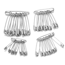 Load image into Gallery viewer, 50pcs/lot High Quality Stainless Steel Safety Pins Sewing Tools Accessory Needles Large Safety Pin Small Silver Metal Needles Large Safety Pin Small Brooch Accessories
