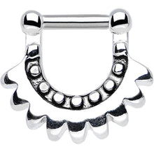 Load image into Gallery viewer, 14G 1/4 Stainless Steel Aztec Moon Septum Clicker
