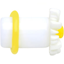 Load image into Gallery viewer, 0G White Acrylic White Daisy Flower Single Flare Plug
