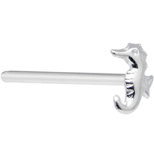 Load image into Gallery viewer, 925 Sterling Silver 22G Tropical Seahorse Bendable Nose Bone
