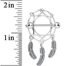 将图片加载到图库查看器，925 Sterling Silver Wide Web Dreamcatcher Nipple Shield Set
