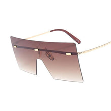Load image into Gallery viewer, Oversized Luxury Graduent Elegnat Woman and Lady Sunglasses In Retro Vintage Modern Style Sunglasses  Rimless Eyewear oculos de sol SUnglasses With UV400Protection
