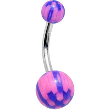 将图片加载到图库查看器，Pink Purple Acrylic Sweet Candy Belly Ring
