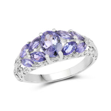 Load image into Gallery viewer, 1.63 Carat Genuine Tanzanite .925 Sterling Silver Ring
