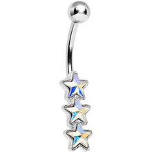 将图片加载到图库查看器，Aurora Gem Dazzling Triple Star Belly Ring
