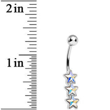 将图片加载到图库查看器，Aurora Gem Dazzling Triple Star Belly Ring

