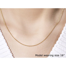 将图片加载到图库查看器，14k Yellow Gold Round Cable Link Chain 1.3mm
