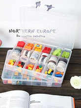 Load image into Gallery viewer, Clear Plastic Organizer Box with Dividers for Tools
