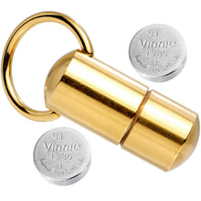 Load image into Gallery viewer, 14G Gold Anodized Titanium Lix Oral Vibrator Captive Ring
