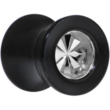 Load image into Gallery viewer, Black Acrylic Grey Flashy Tire Rim Saddle Plug 2G to 20mm

