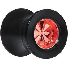 Load image into Gallery viewer, Black Acrylic Red Flashy Tire Rim Saddle Plug 2G to 20mm
