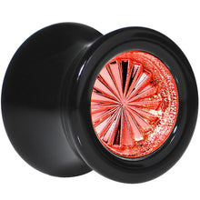 Load image into Gallery viewer, Black Acrylic Red Flashy Tire Rim Saddle Plug 2G to 20mm
