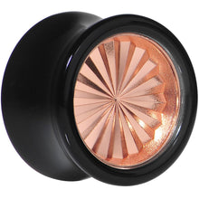 Load image into Gallery viewer, Black Acrylic Pink Flashy Tire Rim Saddle Plug 2G to 20mm
