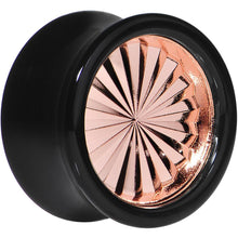 Load image into Gallery viewer, Black Acrylic Pink Flashy Tire Rim Saddle Plug 2G to 20mm
