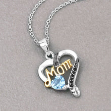 Load image into Gallery viewer, 0.57 Carat Genuine Swiss Blue Topaz and Black Spinel .925 Sterling Silver Pendant
