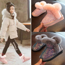 Load image into Gallery viewer, Toddler Durable Winter Snow Boots Girls Cold Weather Baby Comfortable Soft Fur Shoes
