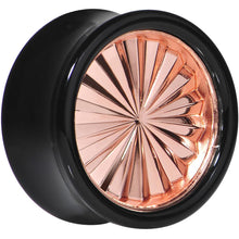 Load image into Gallery viewer, Black Acrylic Pink Flashy Tire Rim Saddle Plug 2G to 20mm
