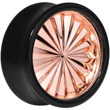 Load image into Gallery viewer, Black Acrylic Pink Flashy Tire Rim Saddle Plug 2G to 20mm
