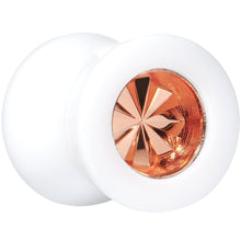 Load image into Gallery viewer, White Acrylic Pink Flashy Tire Rim Saddle Plug 2G to 20mm
