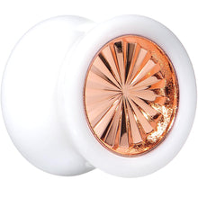 Load image into Gallery viewer, White Acrylic Pink Flashy Tire Rim Saddle Plug 2G to 20mm
