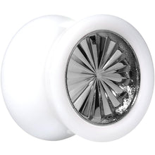 Load image into Gallery viewer, White Acrylic Grey Flashy Tire Rim Saddle Plug 2G to 20mm
