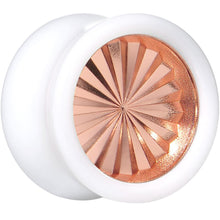 Load image into Gallery viewer, White Acrylic Pink Flashy Tire Rim Saddle Plug 2G to 20mm
