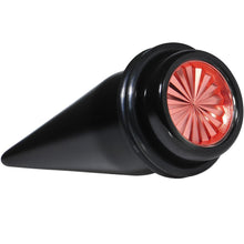 Load image into Gallery viewer, Black Acrylic Red Flashy Tire Rim Taper 2G to 20mm
