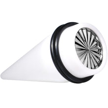 Load image into Gallery viewer, White Acrylic Grey Flashy Tire Rim Taper 2G to 20mm
